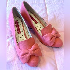 BAIT Footwear HIPPY Vintage Flannel Dusty Pink Bow Heels 🎀